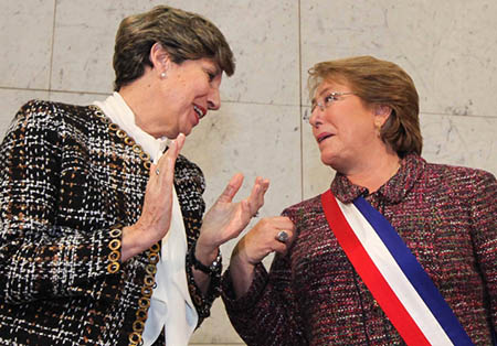 Isabel Allende  y Michelle Bachelet