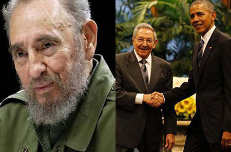 Fidel Castro - Raúl Castro - Barack Obama
