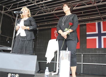 Demostración en Sergelstorg en apoyo a Noruega - Estocolmo