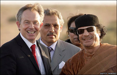Blair y Gadafi