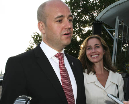 Fredrik y Filippa Reinfeldt.