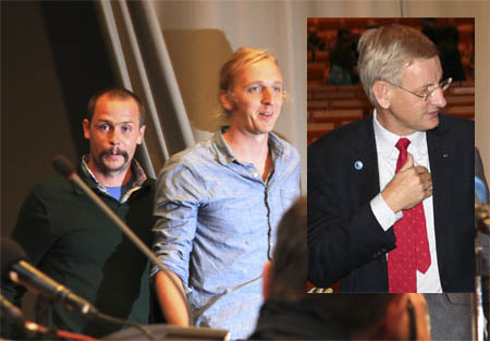 Johan Persson, Martin Schibbye y Carl Bildt