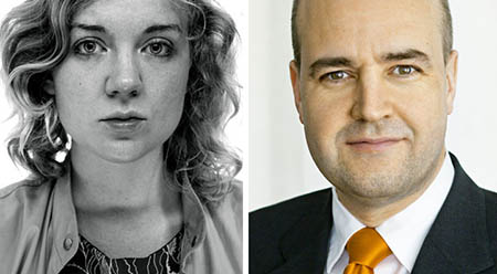 Anna Berglund y Fredrik Reinfeldt.